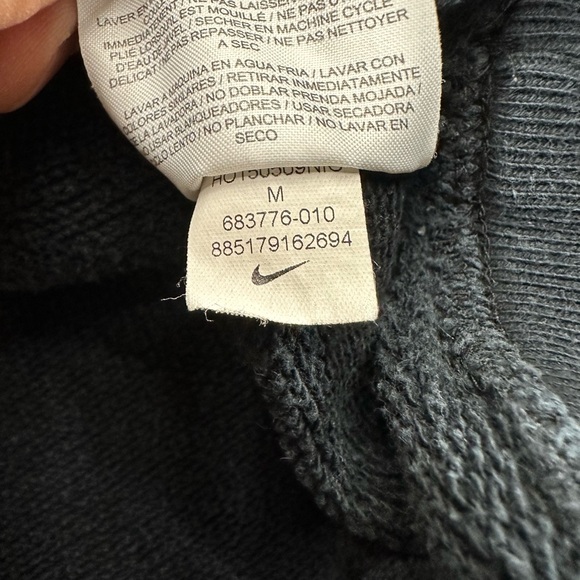 Nike Sportswear High Neck Long Sleeve Hoodie Black Women’s Size Medium - Picture 4 of 8